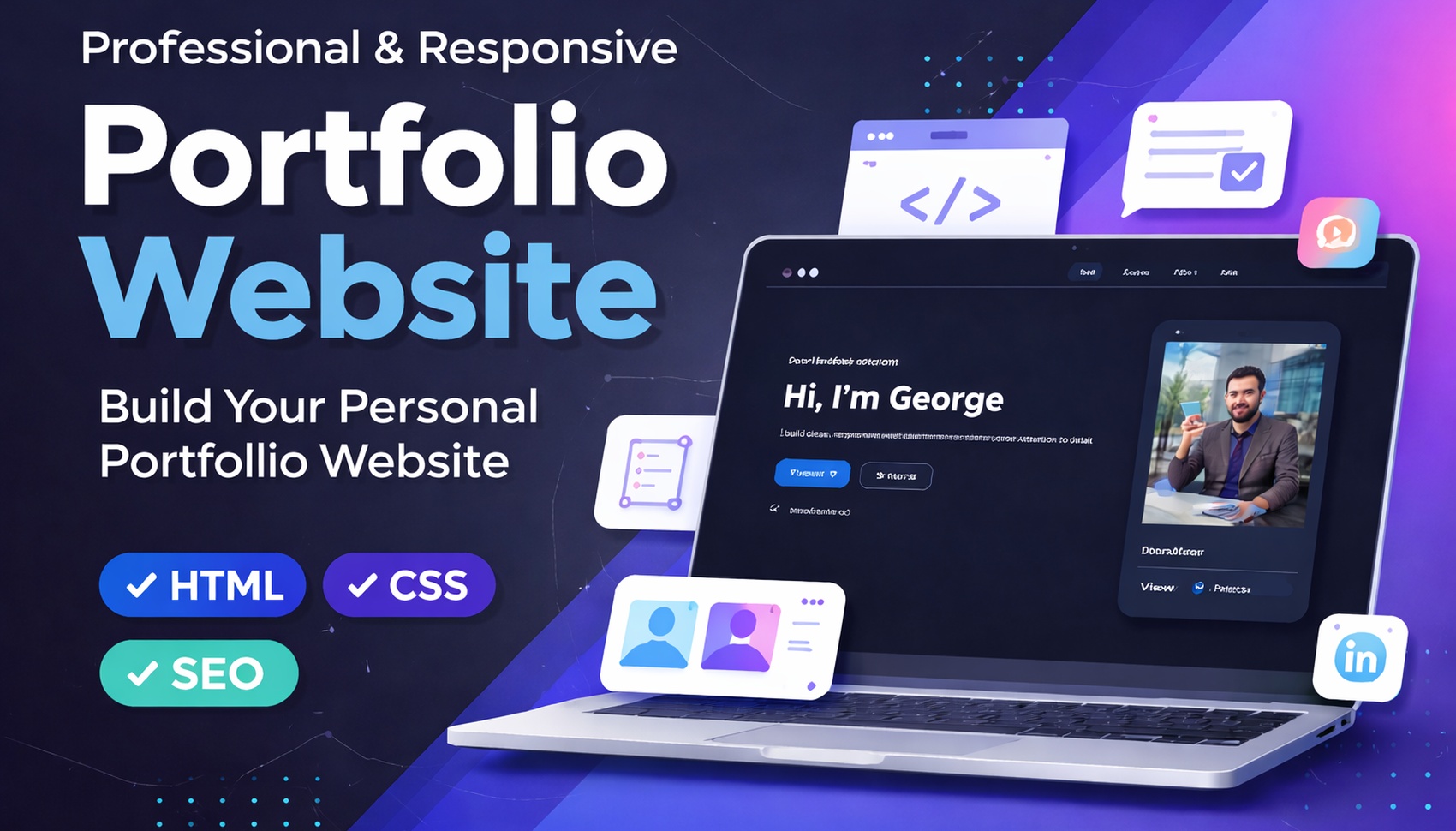 Portfolio website service preview